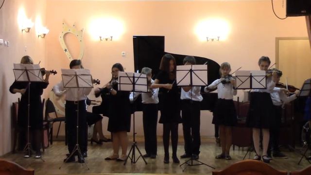 Ансамбль скрипачей ДМШ им. Р.М.Глиэра. Глиэр Вальс из балета "Медный всадник" смотреть онлайн