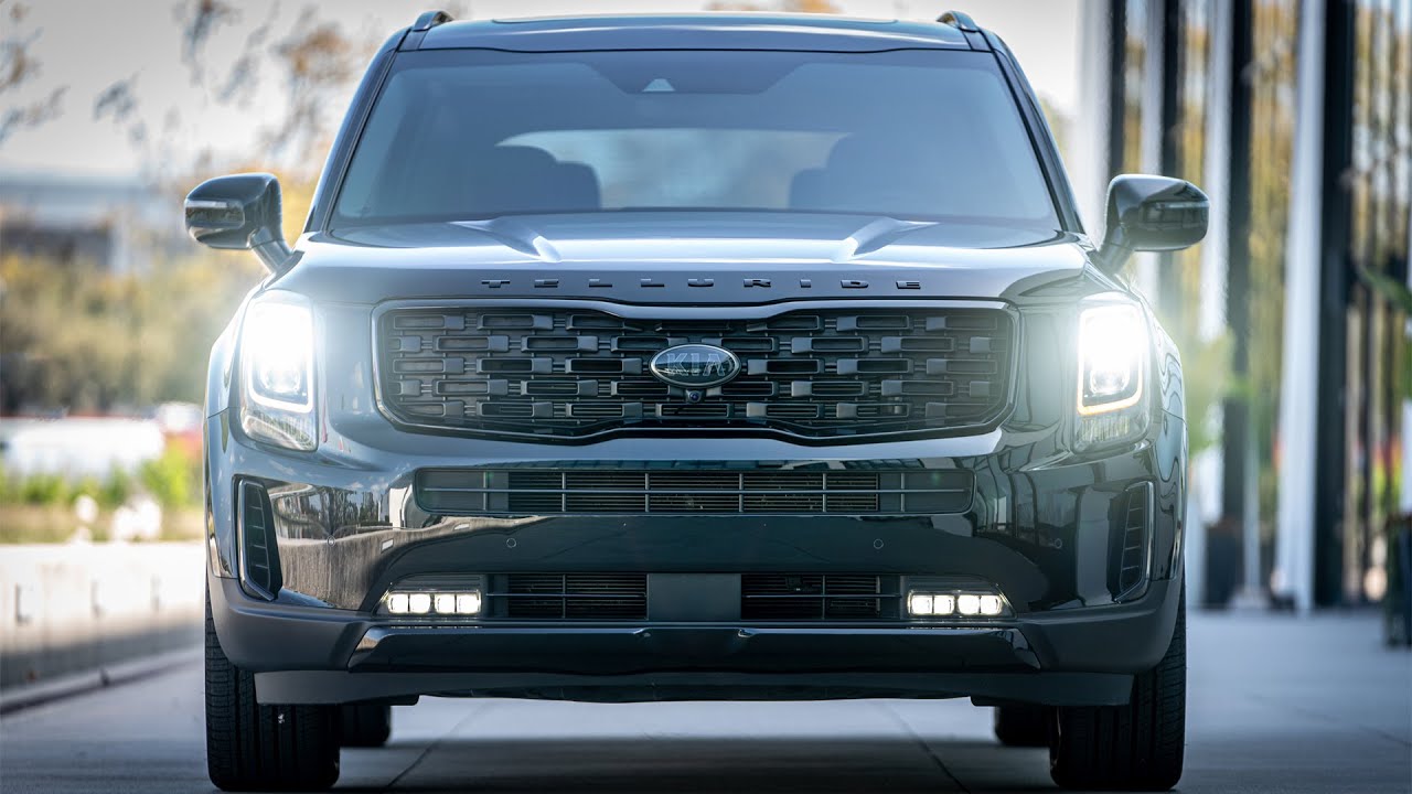 Kia Telluride Nightfall Edition 2021 - более агрессивный с черными акцентами. смотреть онлайн
