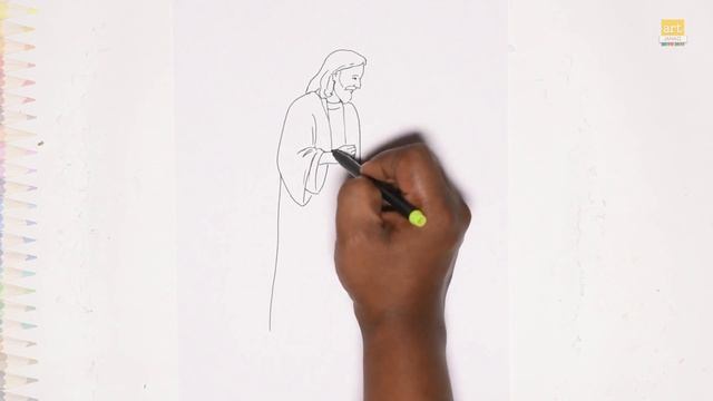 Jesus Christ full body drawing easy |How to draw Jesus Christ step by step | Jesus drawing tutorial смотреть онлайн