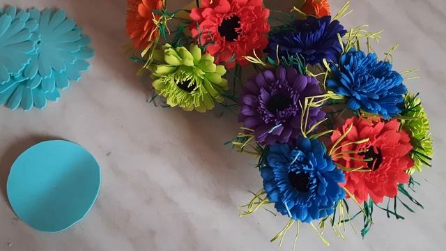 Очаровательные герберы из фоамирана. смотреть онлайн