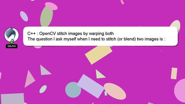 C++ : OpenCV stitch images by warping both смотреть онлайн