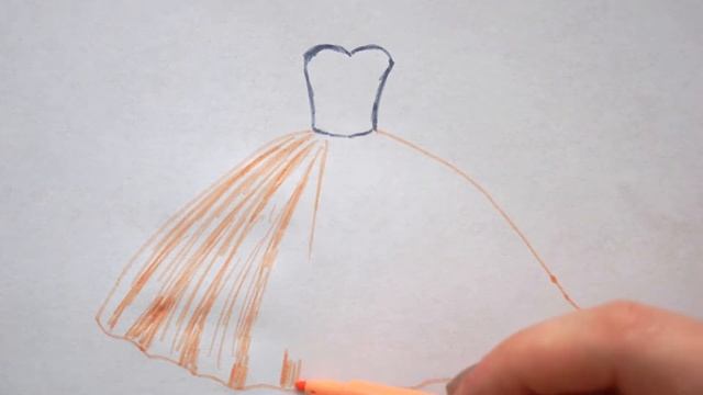 ? wie zeichnet man ein Prinzessinen Kleid - How to draw a princess dress drawing - рисовать платье смотреть онлайн