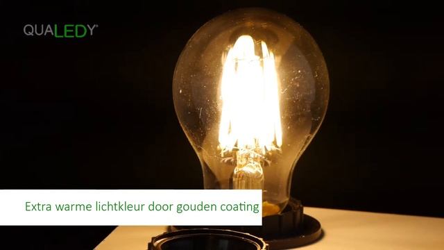 QUALEDY - LED E27-Filament lamp - 7W - 2400K - 700Lm - Dimbaar - Retro - Goud смотреть онлайн