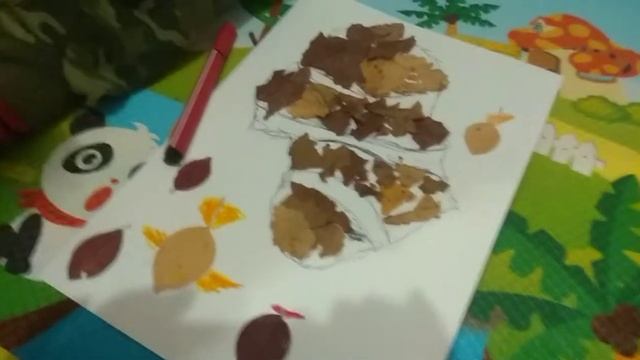 Осенняя поделка из листьев в школу смотреть онлайн