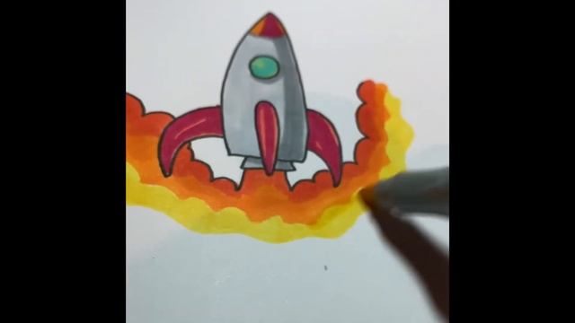 How to draw a rocket / Как нарисовать ракету / Туториал смотреть онлайн