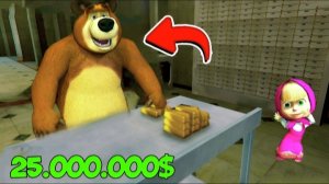 МАША И МЕДВЕДЬ ОГРАБИЛИ БАНК! MASHA AND BEAR ОБЗОР МОДА GTA 5 MODS