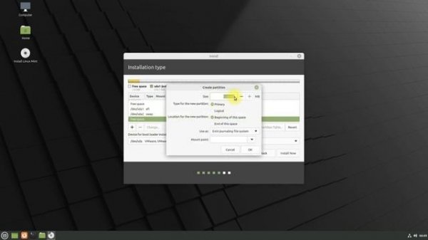 How to Install Linux Mint 21 Cinnamon with Manual Partitions | Install Linux Mint 21 Vanessa | Mint