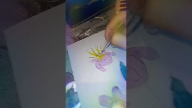 Цветы. Рисование акварелью. смотреть онлайн