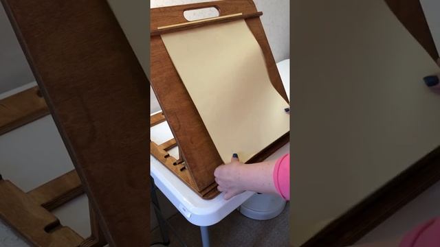 Настольный мольберт для рисования А3, цвет Золотой дуб. Обзор от блогера смотреть онлайн