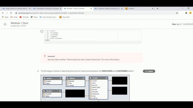 Coursera : SQL for Data Science Weak 1 Answers || Module Quiz 1 and Module 1 Coding Questions смотреть онлайн
