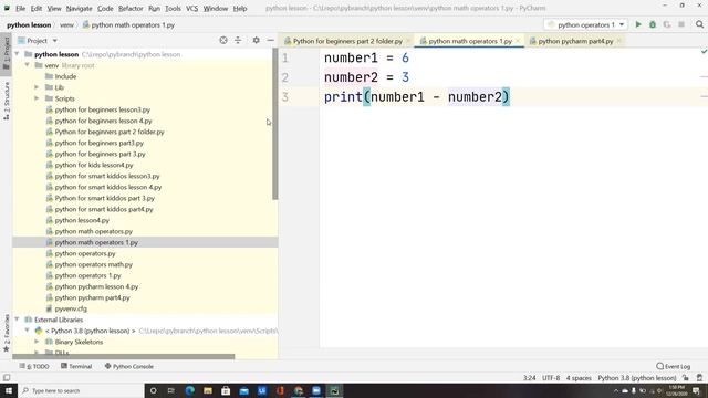 How to make Arithmetic operation in Python. смотреть онлайн