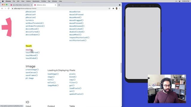How to Use Touch Event Functions and the touches[] Array in p5js смотреть онлайн