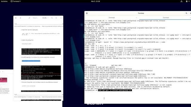 Install Postgres SQL (psql) in Debian Linux. смотреть онлайн