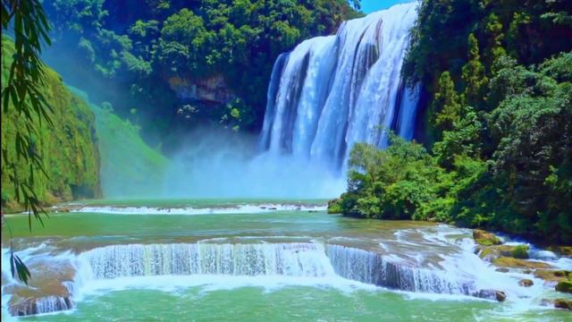 3 Hours waterfall With Soothing Relaxation Piano Music For Meditation смотреть онлайн