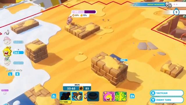 Mario + Rabbids Kingdom Battle Walkthrough - World 2-5 - Midboss:Blizzy & Sandy - Part 14 смотреть онлайн
