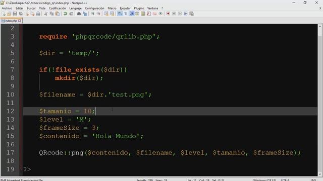 16. Generar Código QR en PHP смотреть онлайн