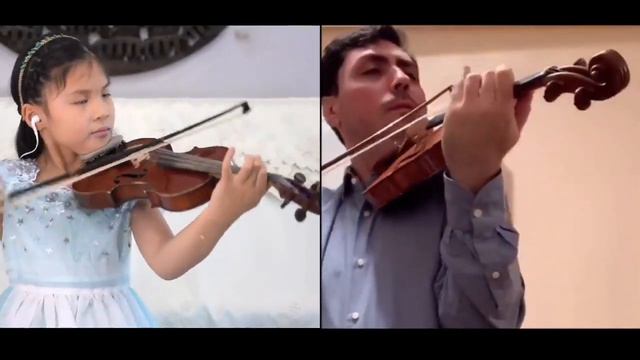 My first duo(Wieniawski Etudes-Caprices Op.18-No.4) with my master Zorikorik Tadevosyan online