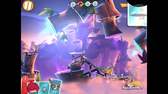 Angry Birds 2 Level 44 Bamboo Forest Eggchanted Woods 3 Star Walkthrough смотреть онлайн