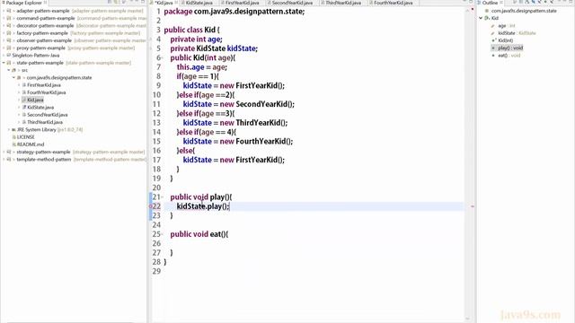 State Pattern in Java | State Design pattern example | Design Pattern | Java9s.com смотреть онлайн
