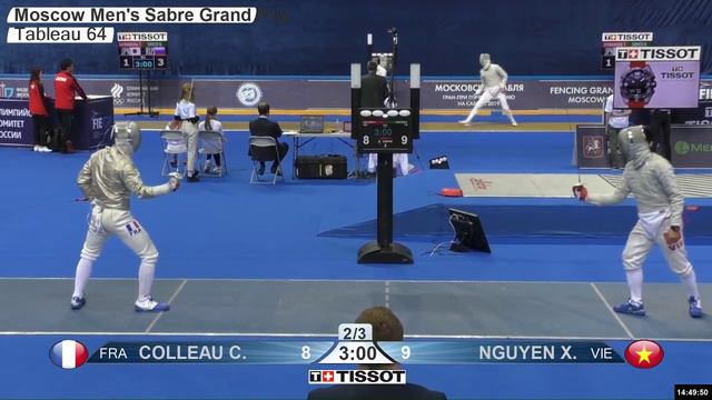 2019 162 T64 06 M S Individual Moscow RUS GP BLUE NGUYEN VIE vs COLLEAU FRA смотреть онлайн