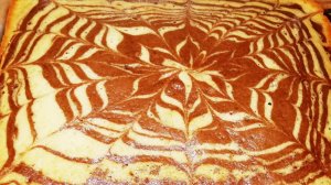 Кекс/пирог зебра класический рецепт на кефире.