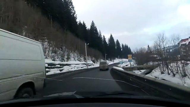 Спуск от отеля Forrest (Поляниця). Поездка от отеля к наземной парковке в ГК 