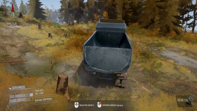 Spintires: MudRunner - SCANIA 6x4 DUMP TRUCK Driving Off-road смотреть онлайн