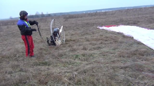 Paramotor Training Takeoff Парамотор_учебный взлет