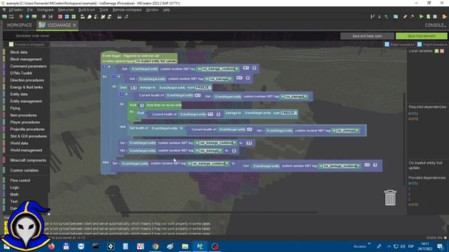 How to make Elemental damage - Mcreator 2022.1 - Advanced tutorial смотреть онлайн