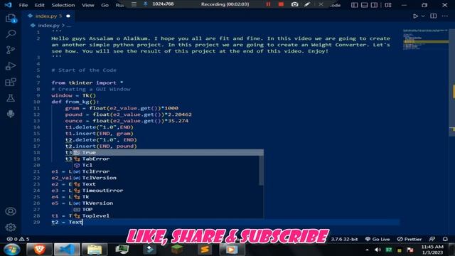 Weight Measure | Units Converter | Python Tutorial смотреть онлайн