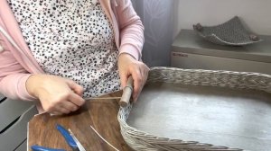 Ручки на поднос /бумажная лоза / Handarbeit/Schweinfurt/