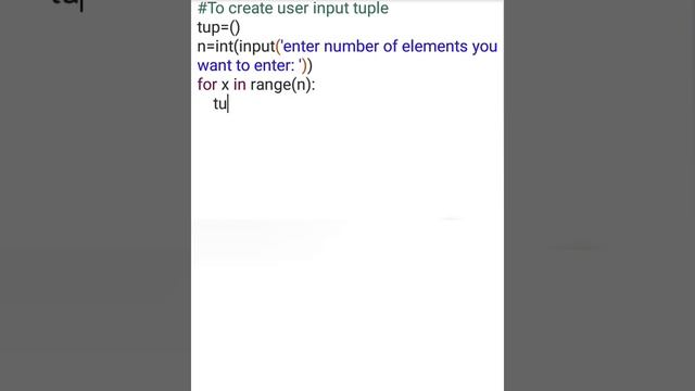#To create a user input tuple #python #basics смотреть онлайн