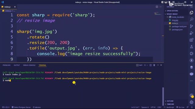 #1 Resize image in NodeJS | NodeJS mini projects смотреть онлайн