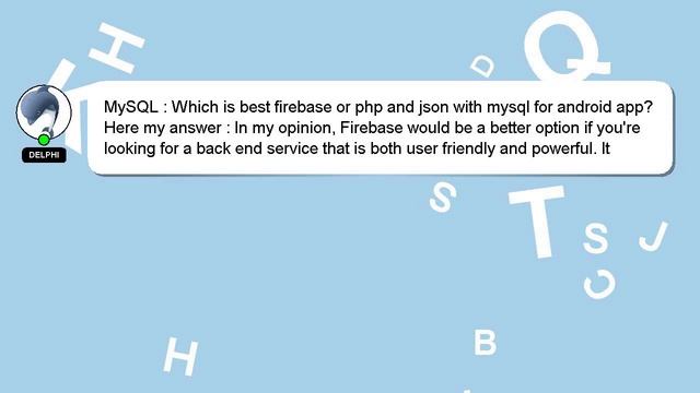 MySQL : Which is best firebase or php and json with mysql for android app? смотреть онлайн