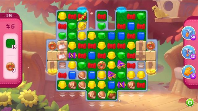 Homescapes 916 Super Hard Level - 17 Moves - NO BooSTERS