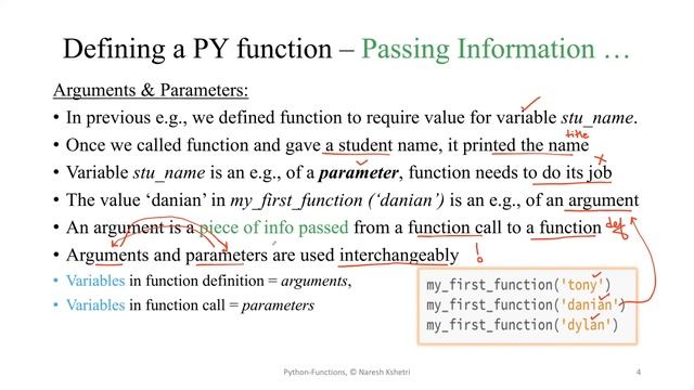 Python | Function | Arguments & Parameters смотреть онлайн