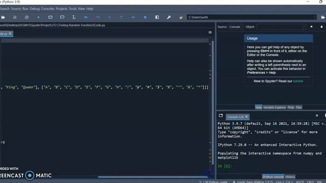 Darsh Garg / Project - 153 (Testing Random Function) / WhiteHat Jr / Python Coding / Spyder смотреть онлайн