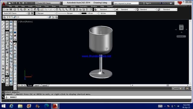 how to draw 3D GLASS model in autocad 2014 смотреть онлайн