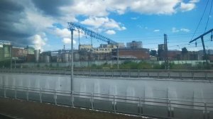 Москва Выезд из Казанского вокзала Вид с окна поезда