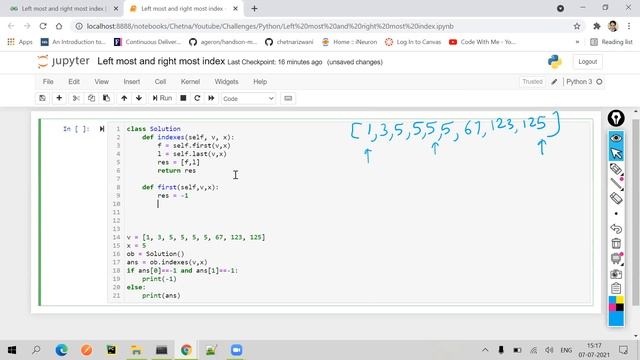 Leftmost and rightmost index | Binary Search | Python смотреть онлайн