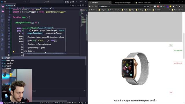 Criando animações profissionais com React JS e GSAP do zero ? смотреть онлайн