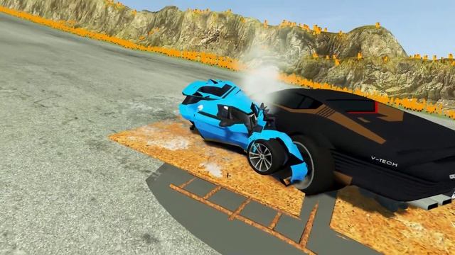 CYBERPUNK 2077 - Quadra V-Tech crashes in BeamNG drive 2020. Carantine. смотреть онлайн