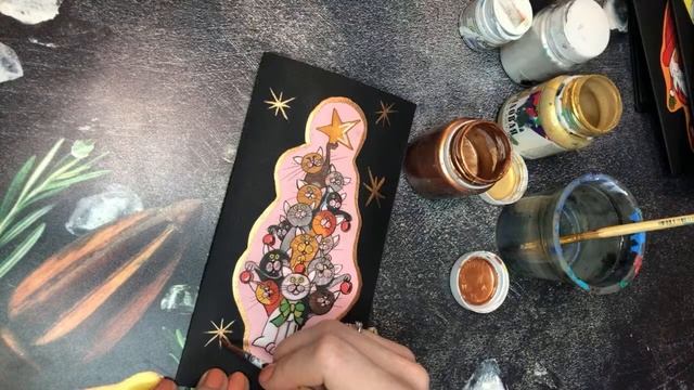 ?Оформляю НОВОГОДНИЕ ОТКРЫТКИ. Рисуем вместе. Арт. Ольга Чепишко смотреть онлайн