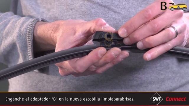 Guía de instalación de escobillas limpiaparabrisas SWF Connect frontal (adaptador B) смотреть онлайн
