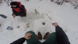 Ловля уклейки зимой. Рыбачу на мормышку и вытаскиваю одну за другой