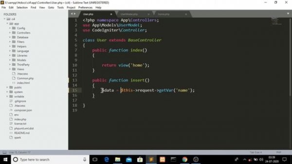 How to Insert Data in Database using Codeigniter 4