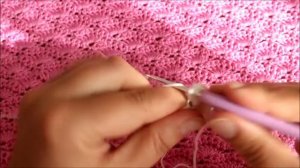 Веерочки. Простой узор крючком для  пледа. Как я вяжу свои пледы.