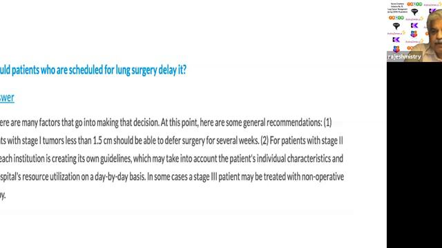 Lung Cancer during COVID 19 Webinar Full 21st April смотреть онлайн