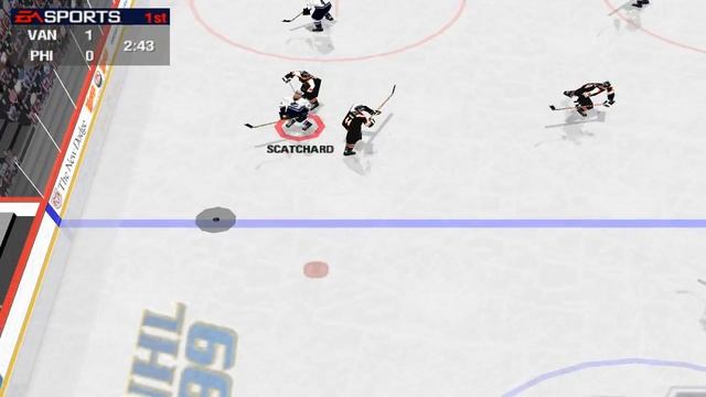 NHL 99 (PC) gameplay - dirty game, RIP referee смотреть онлайн