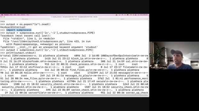 Day 32-100 Days of DevOps Interview-What are the different ways in Python to execute Linux commands смотреть онлайн